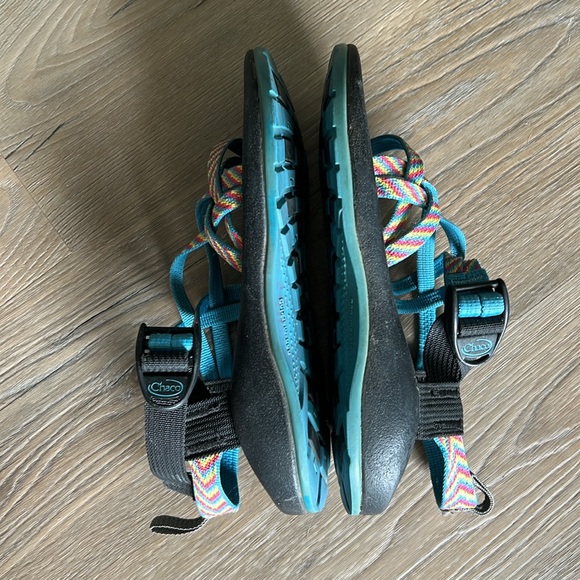 Chaco ZX/2 Girls Size 3 Yampa Fiesta Rainbow 🌈 Dual Strap Sandals - Picture 4 of 8